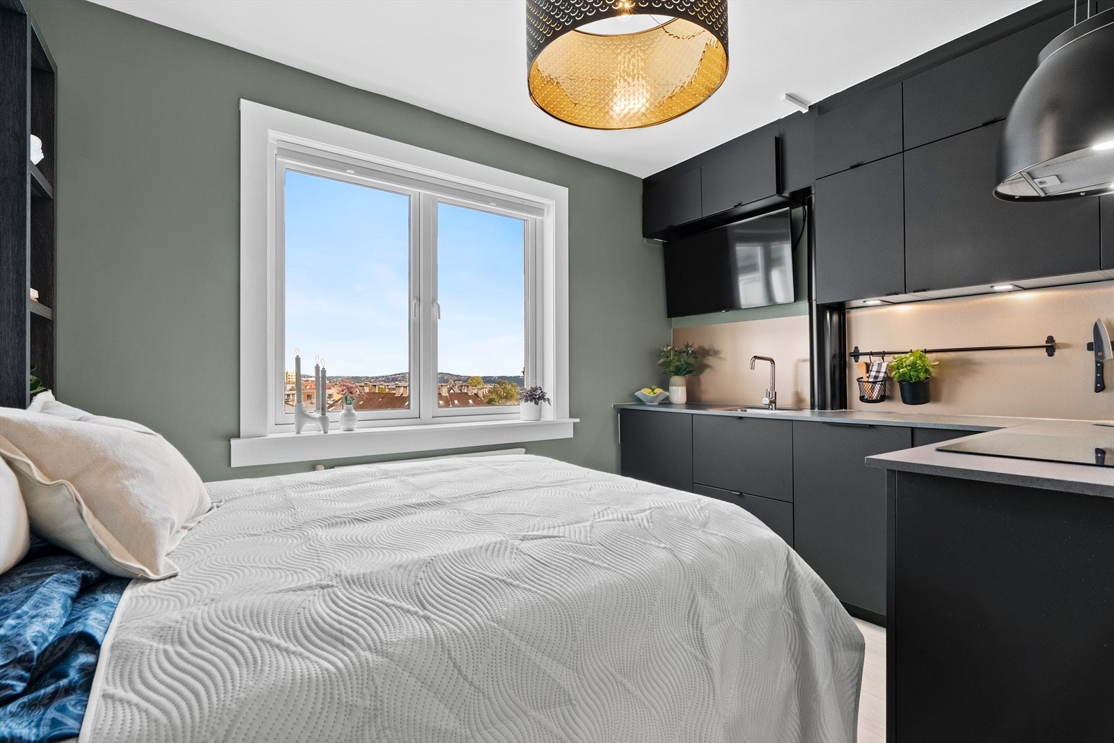 Fyring, varmtvann og fibernett 100/100Mbit er inkludert i fellesutgiftene. Galleribilde