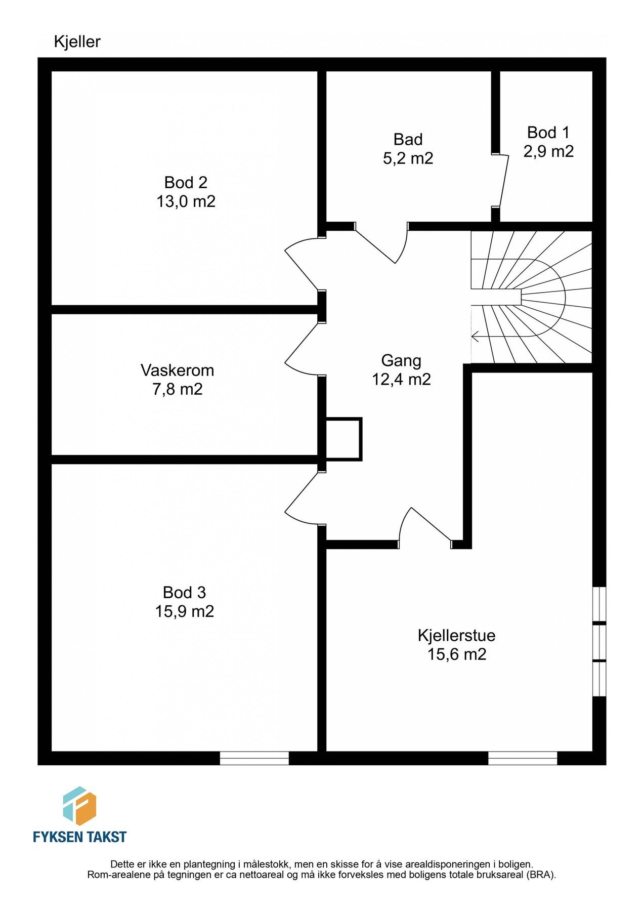 Plantegning kjelleretasje. Galleribilde