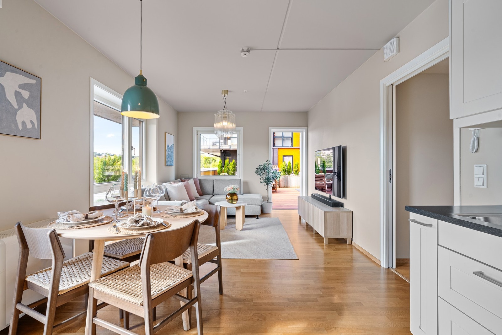 Alle overflater er nylig malt i delikate fargetoner. Galleribilde