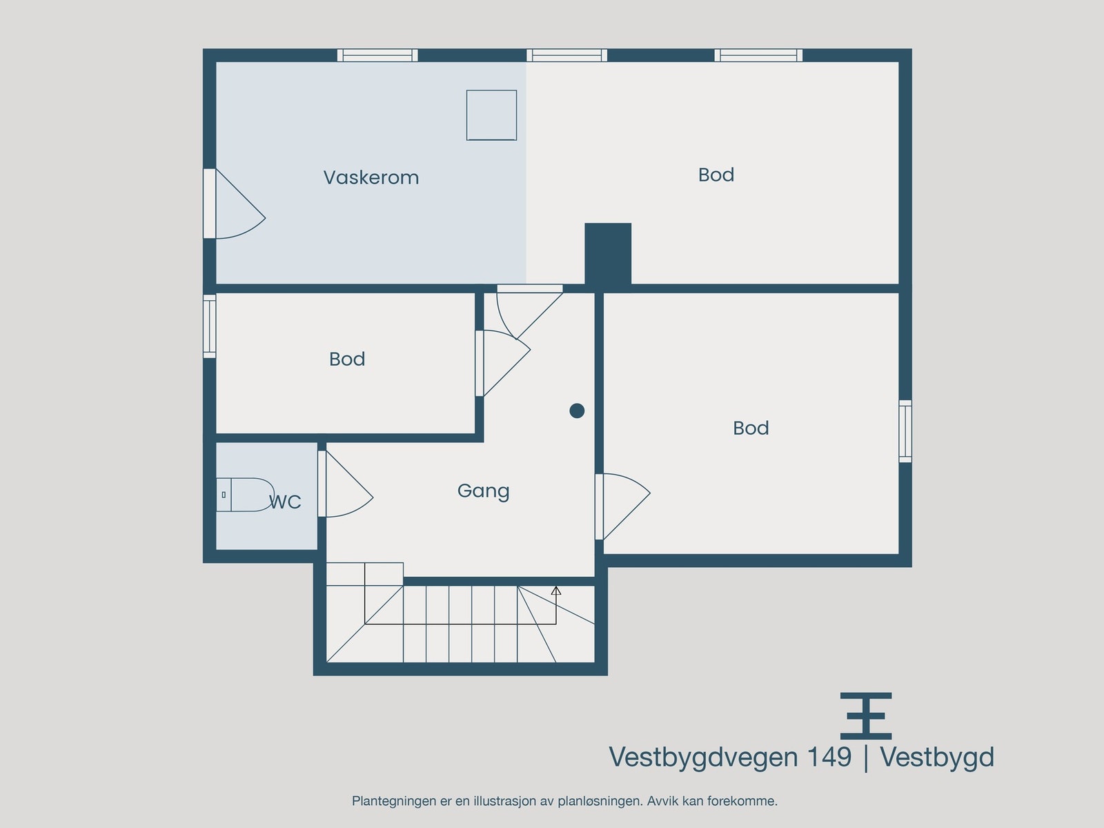 Plantegning kjeller Galleribilde