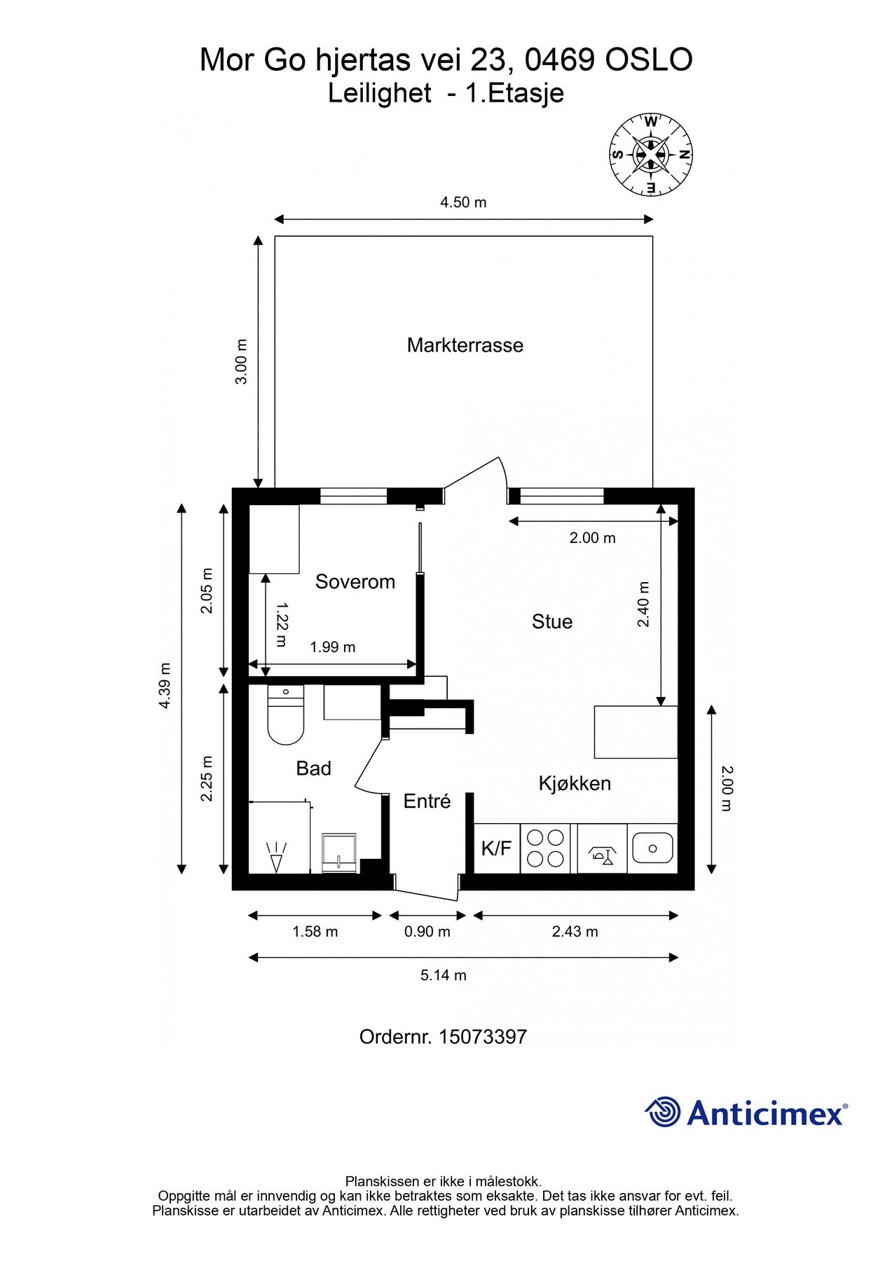 Vi begynner med plantegning slik at du har god oversikt før du blar videre. Galleribilde