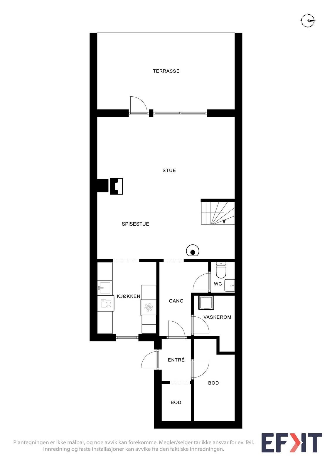 Plantegning første etasje Galleribilde