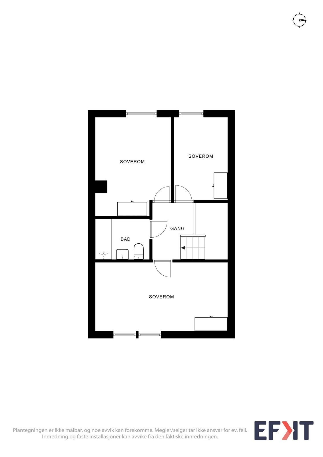 Plantegning andre etasje Galleribilde