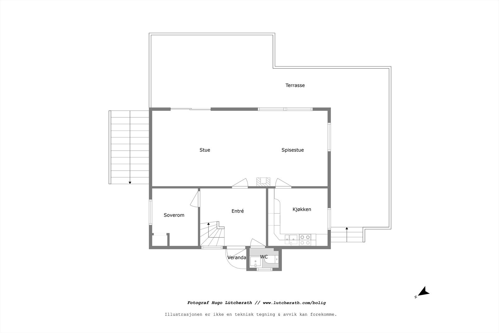 Plantegning 1. etasje. Galleribilde
