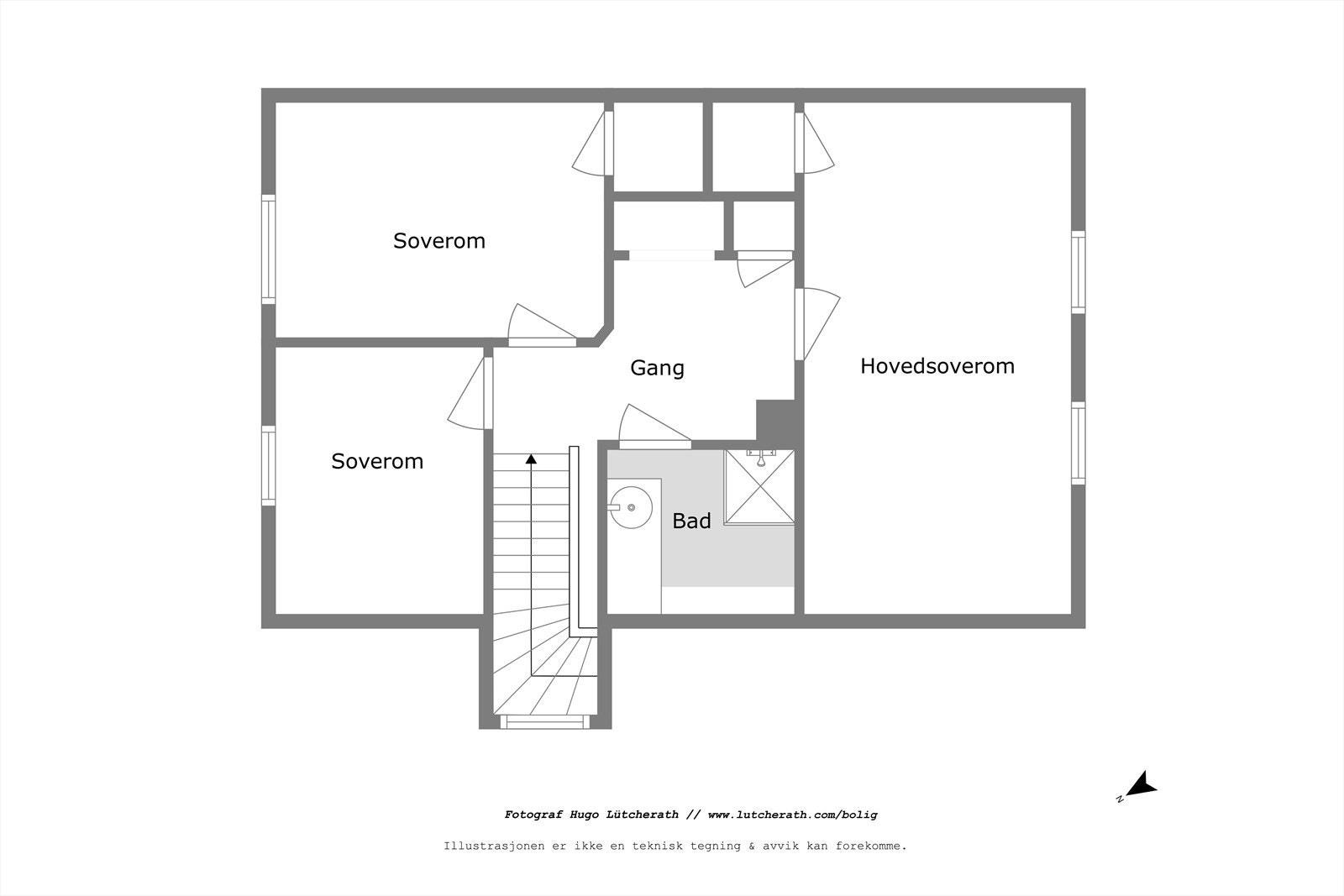 Plantegning 2. etasje Galleribilde