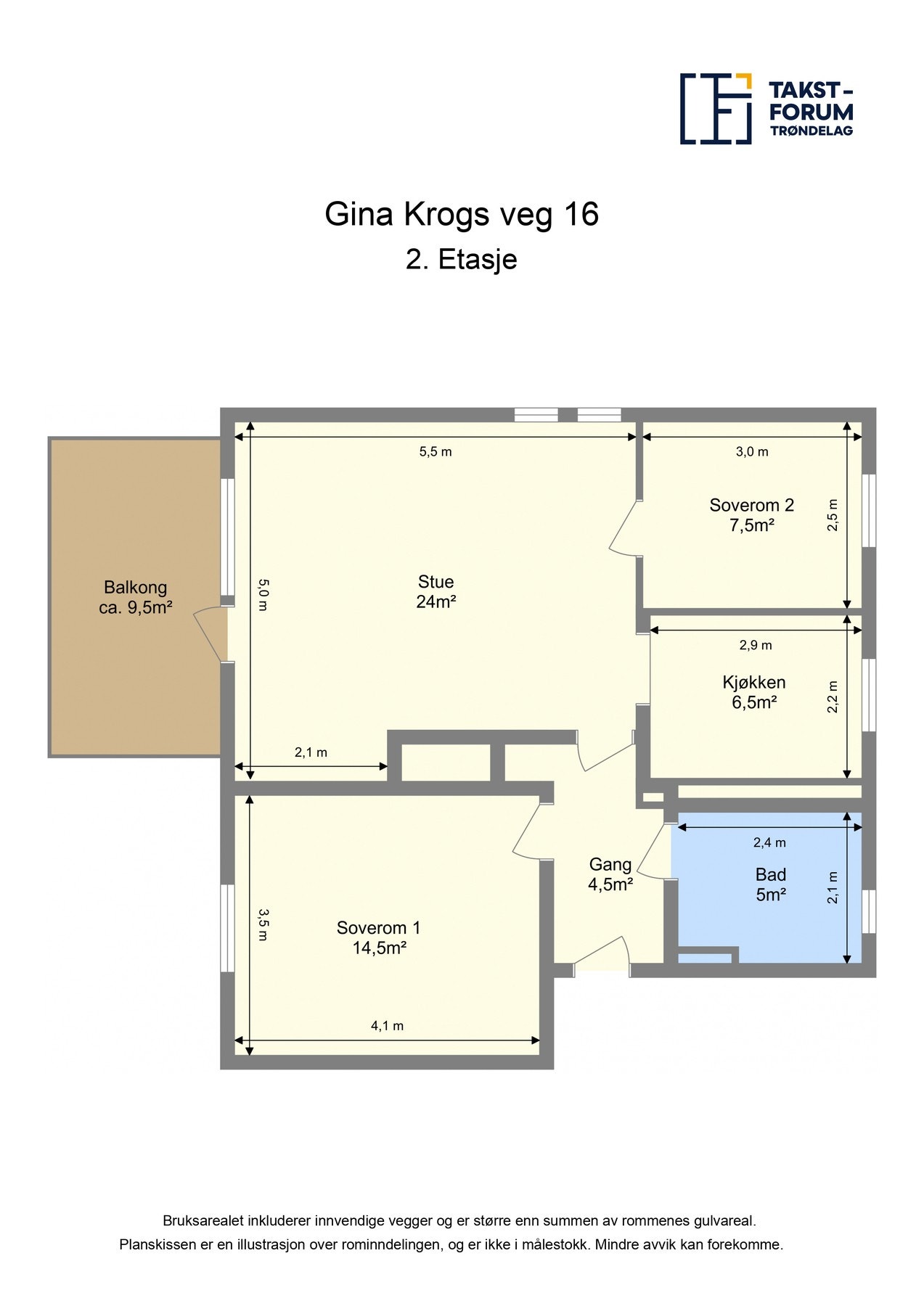 Plantegning - 2. etasje Galleribilde