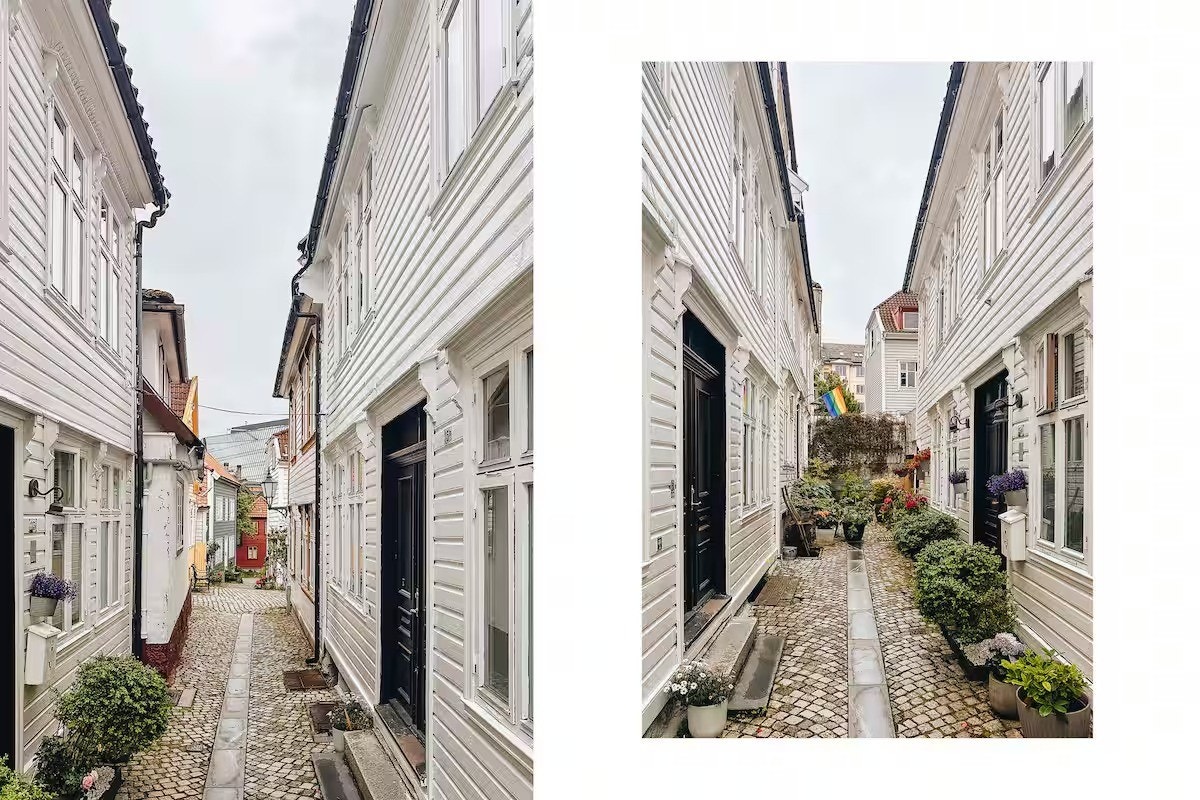Ute ved inngang Galleribilde