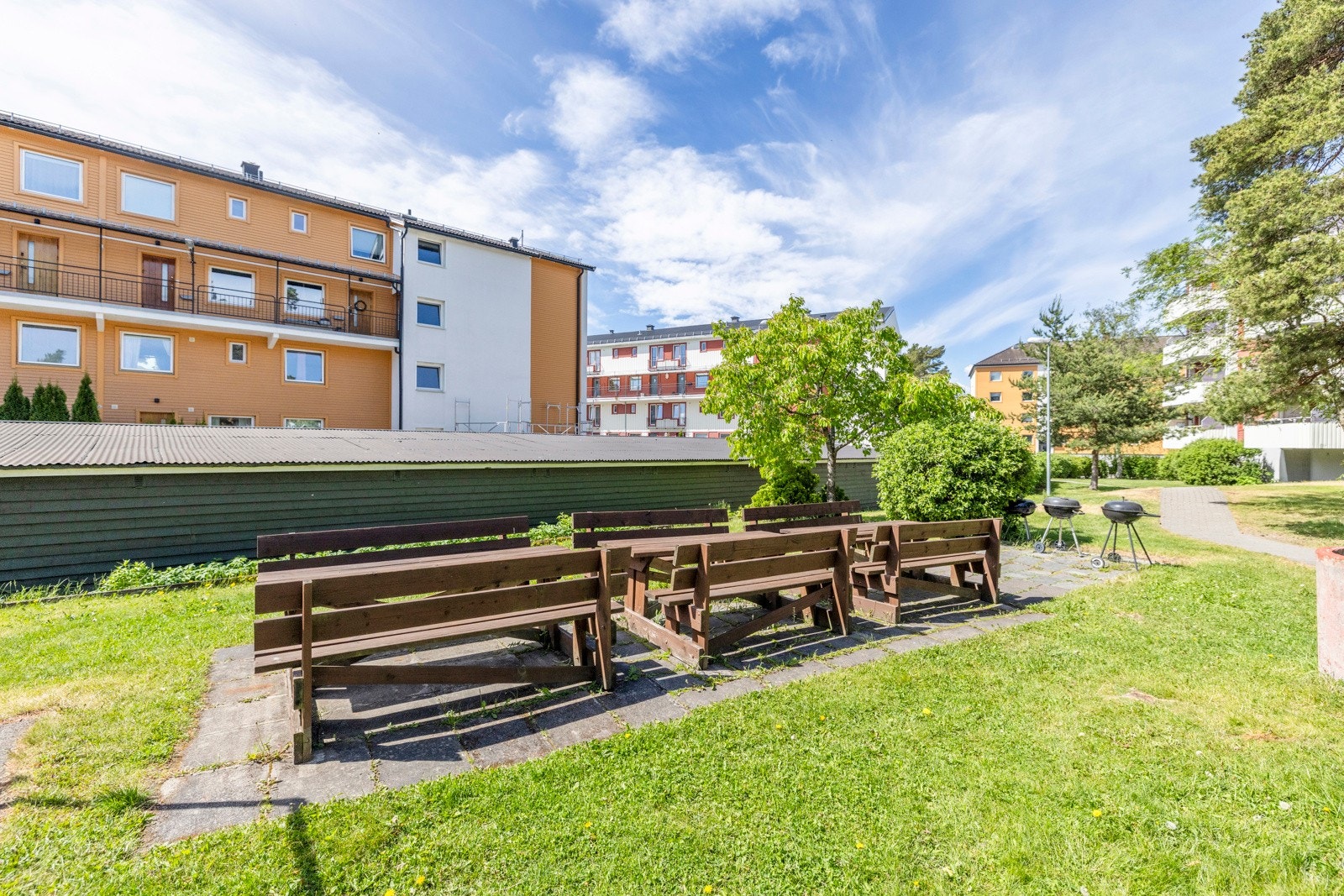 Fellesområdene er pent opparbeidet med fine sittegrupper Galleribilde