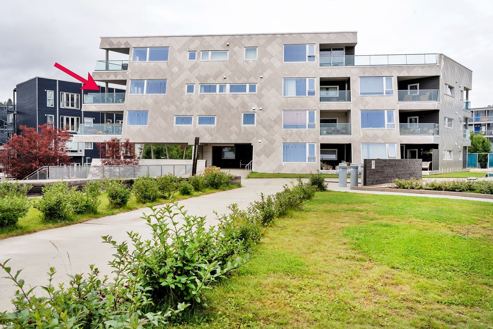 Flott og moderne fasade, ferdigstilt i 2008. Galleribilde