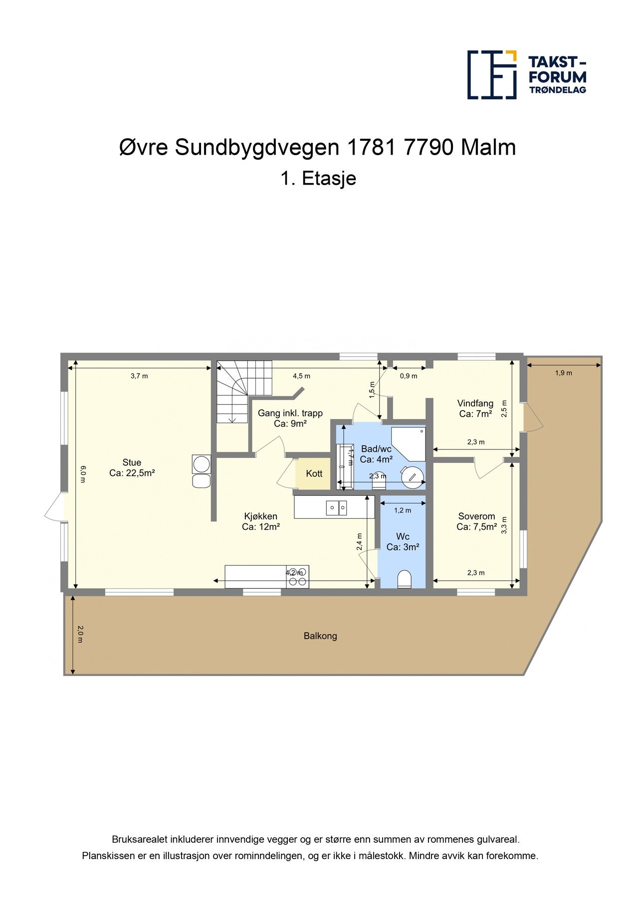 Planskisse 1.Etasje. Galleribilde