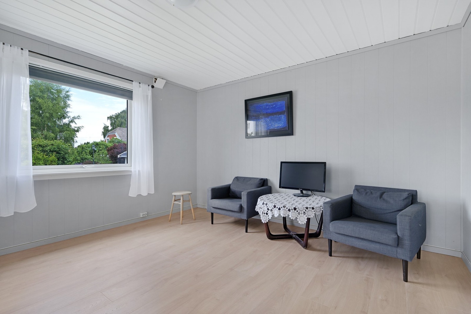 Det innerste stue ar i bruk som TV-stue Galleribilde