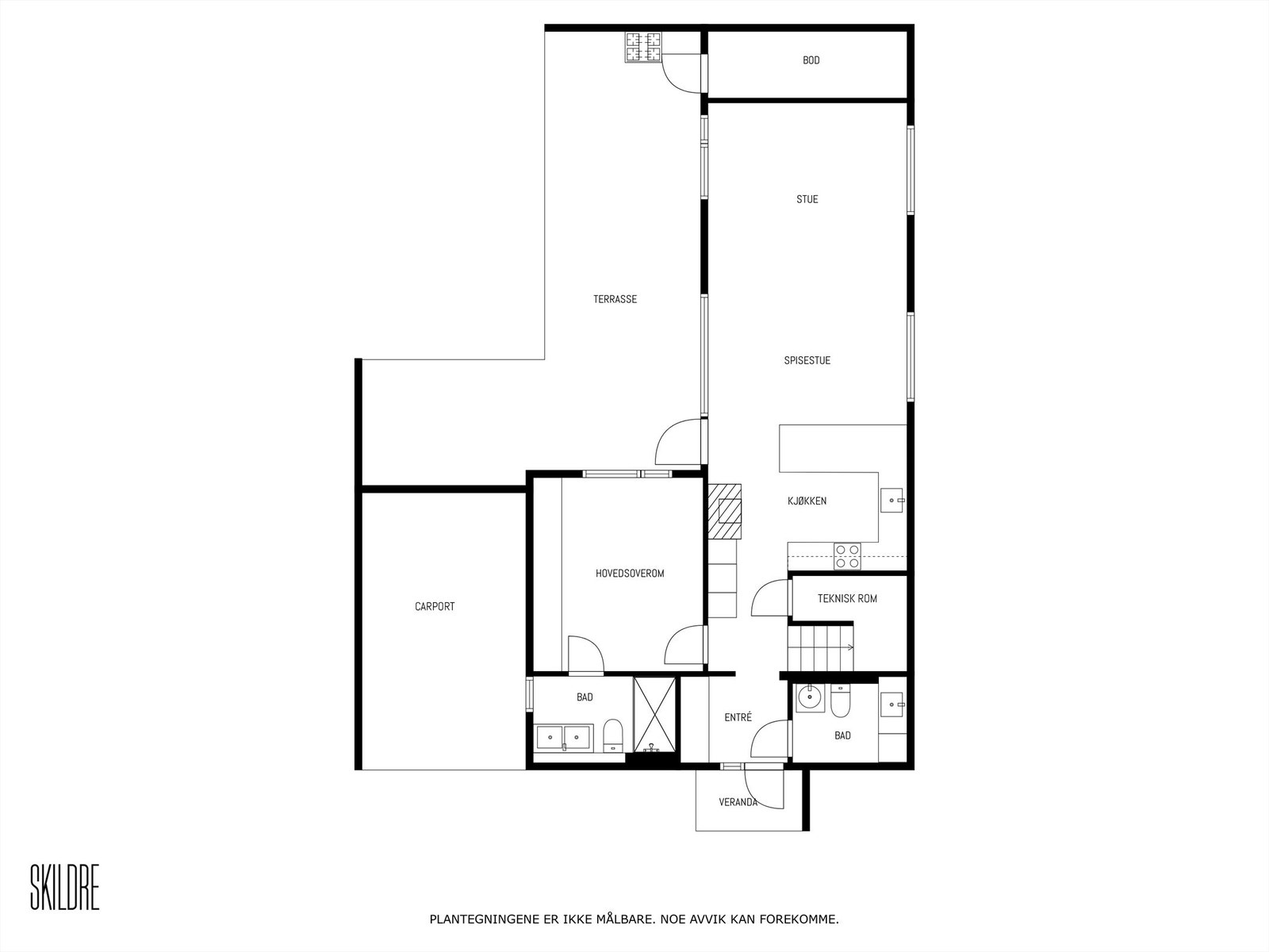 Plantegning 1. etasje Galleribilde