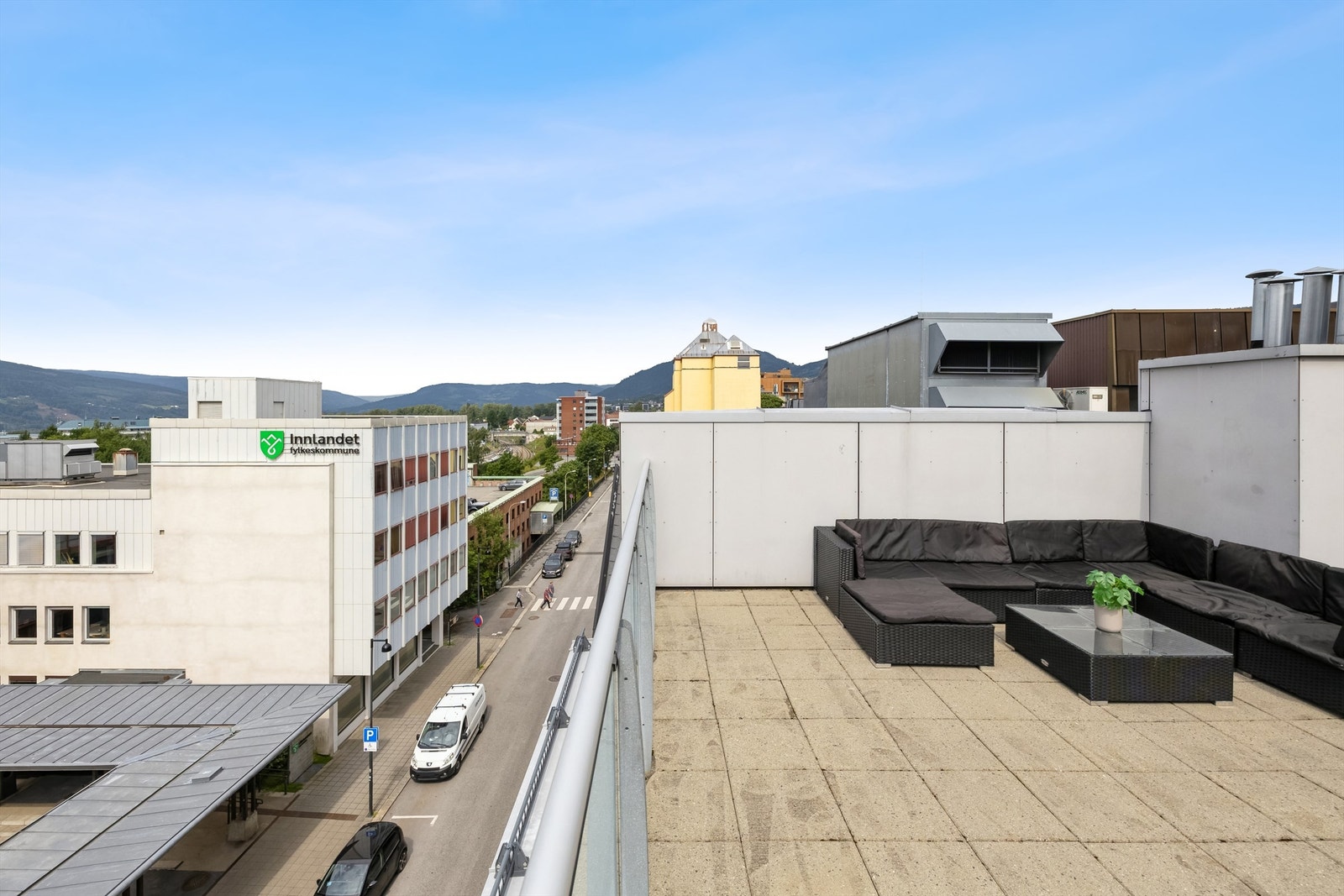 Utsikt fra takterrassen. Galleribilde