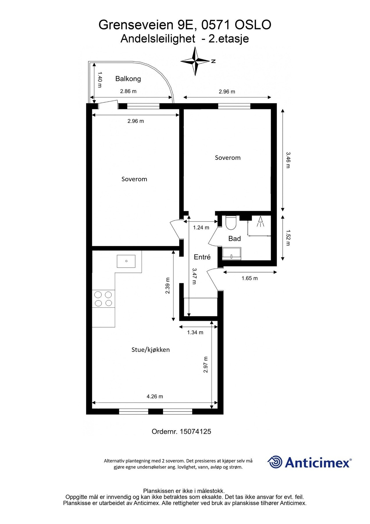Alternativ planløsning. Galleribilde