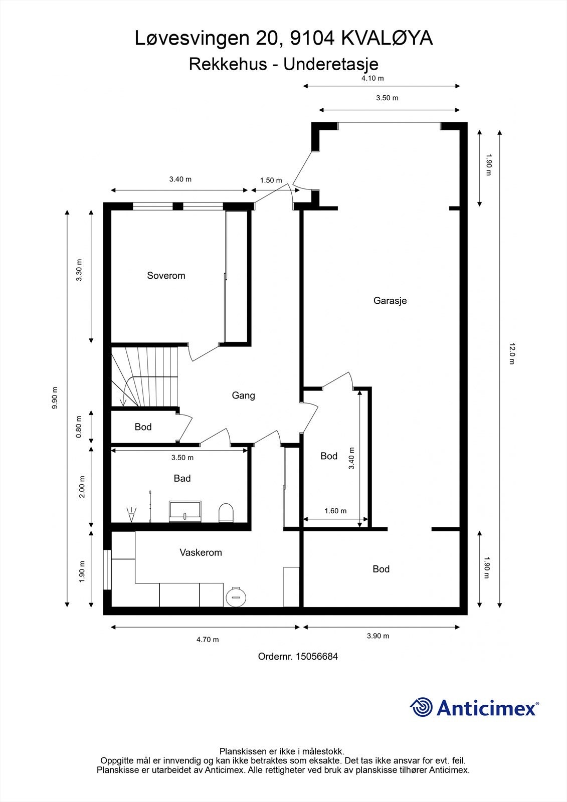 Plantegning underetasje Galleribilde