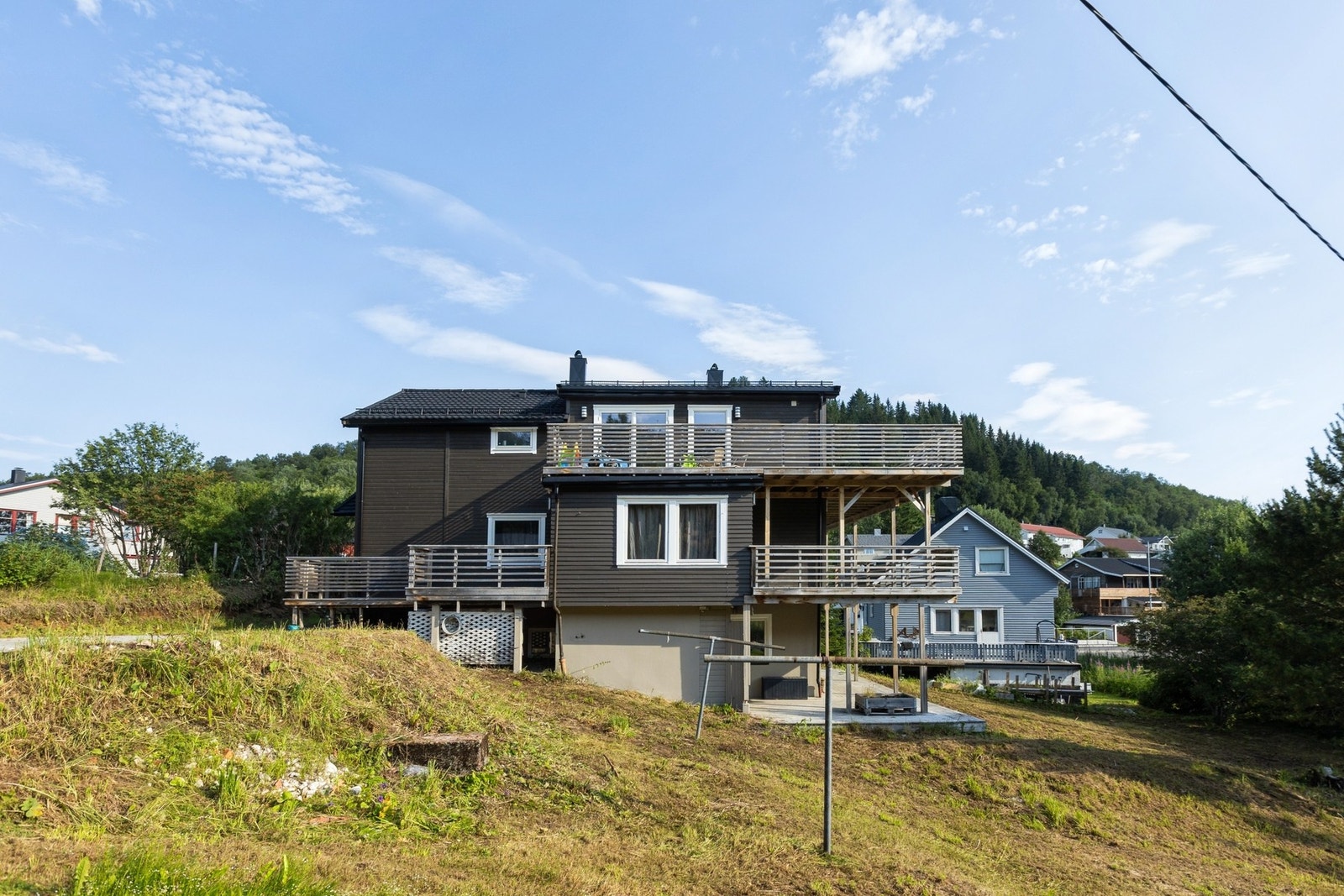 Fasade og hage Galleribilde