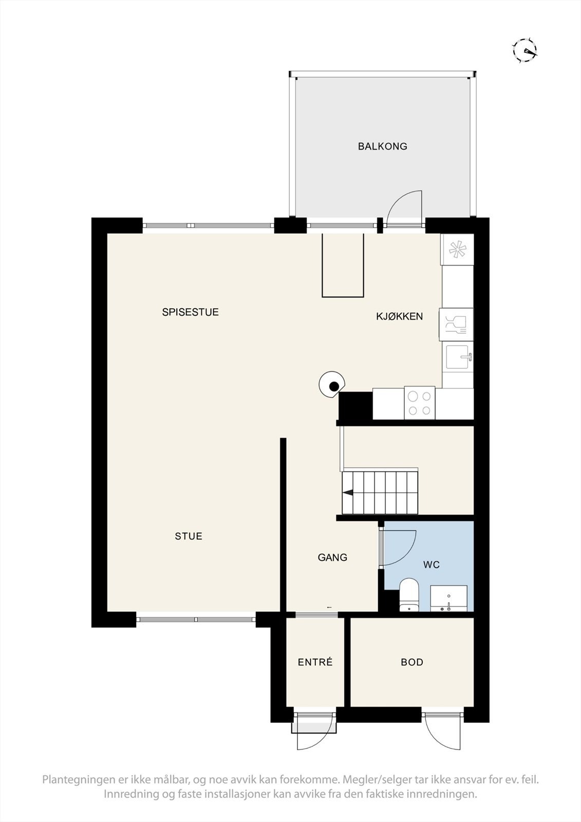 Plantegning første etasje Galleribilde