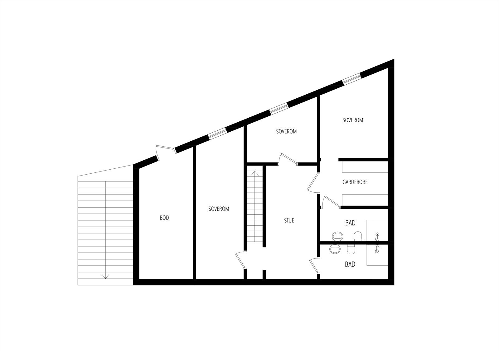 Plantegning underetasjen. Galleribilde