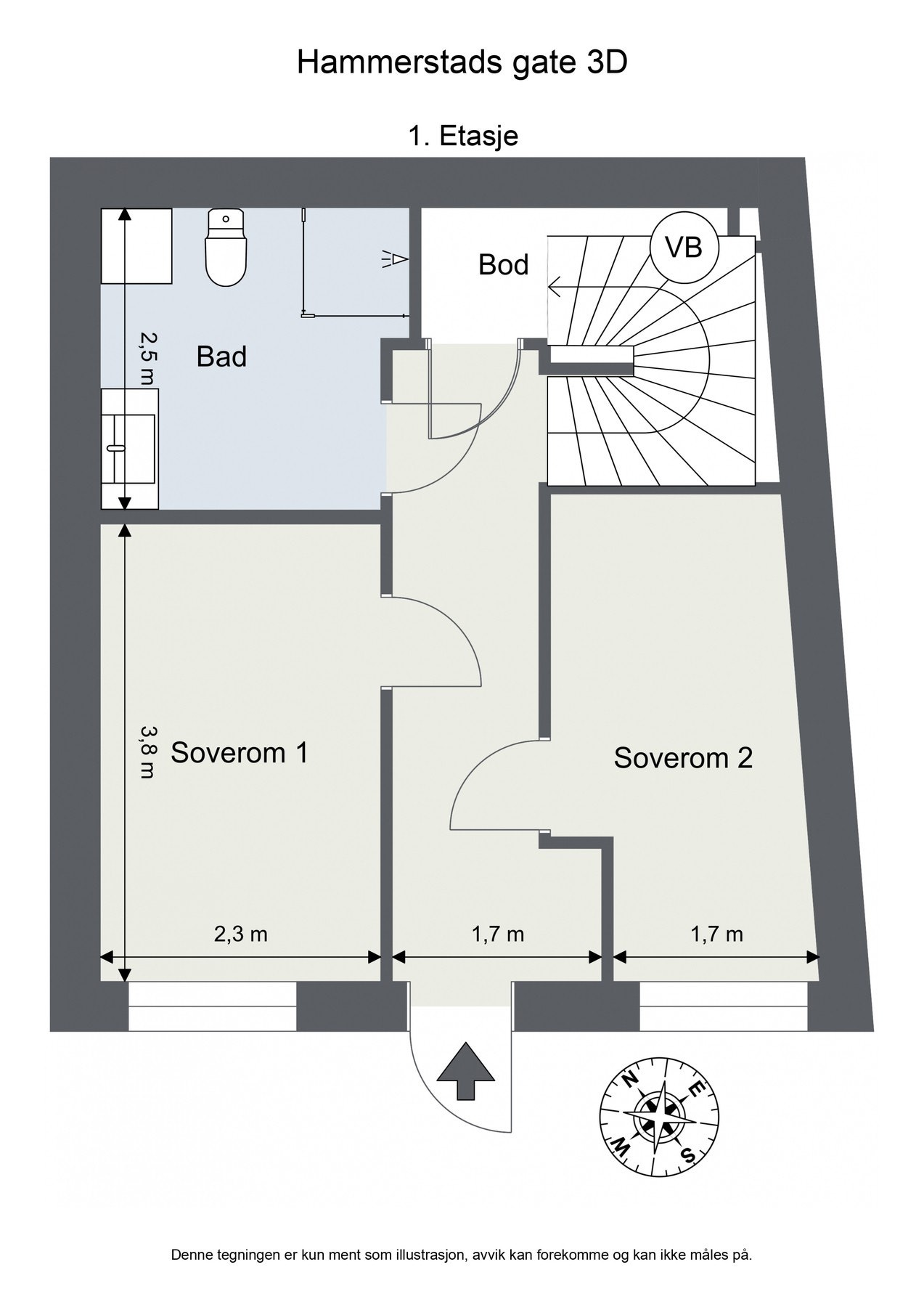 Plantegning 1. etasje Galleribilde