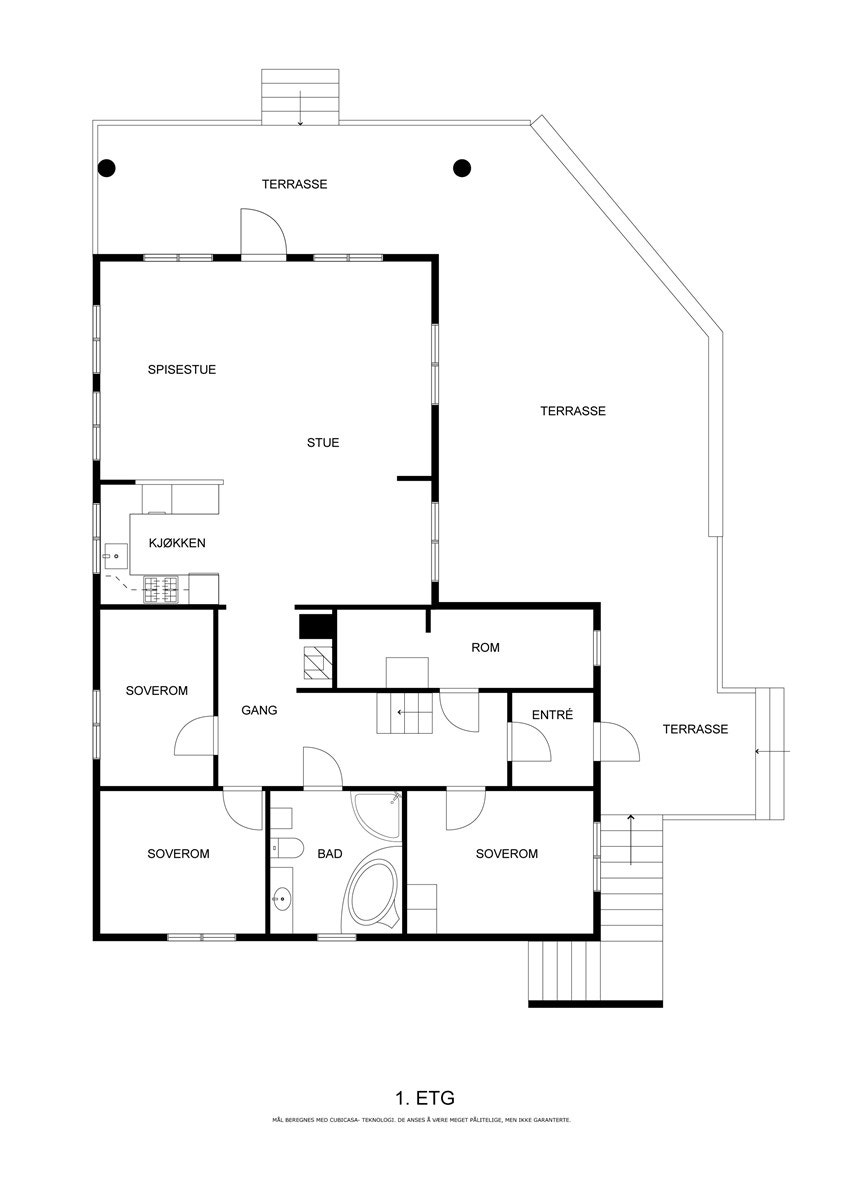 Plantegning 1. etasje Galleribilde