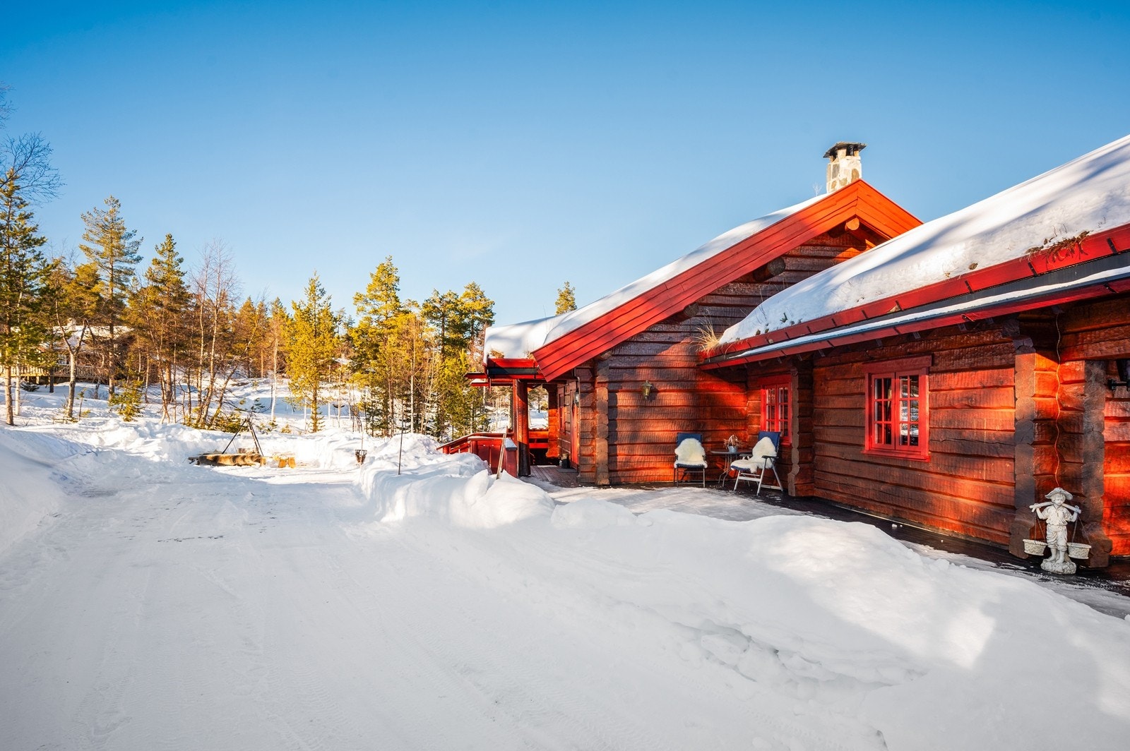 Godt med biloppstillingsplasser på egen gruset gårdsplass Galleribilde