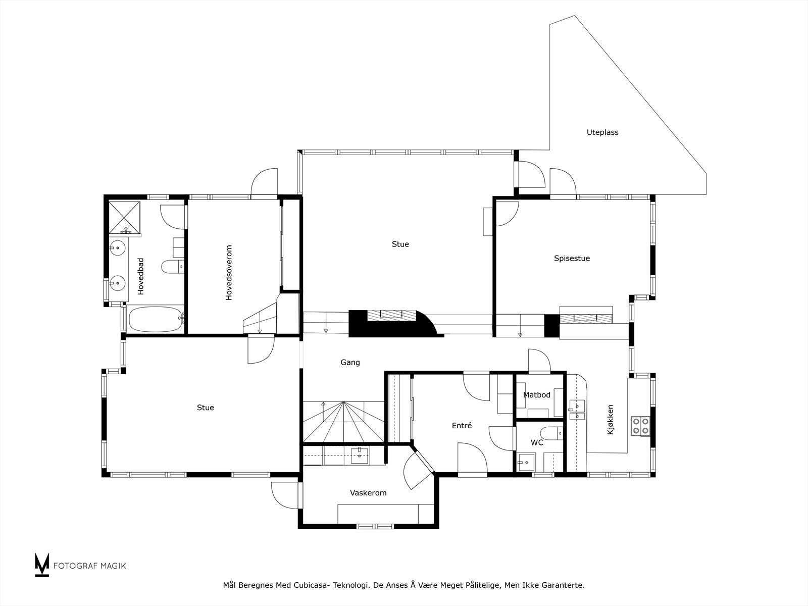 Plantegning 1. etasje Galleribilde