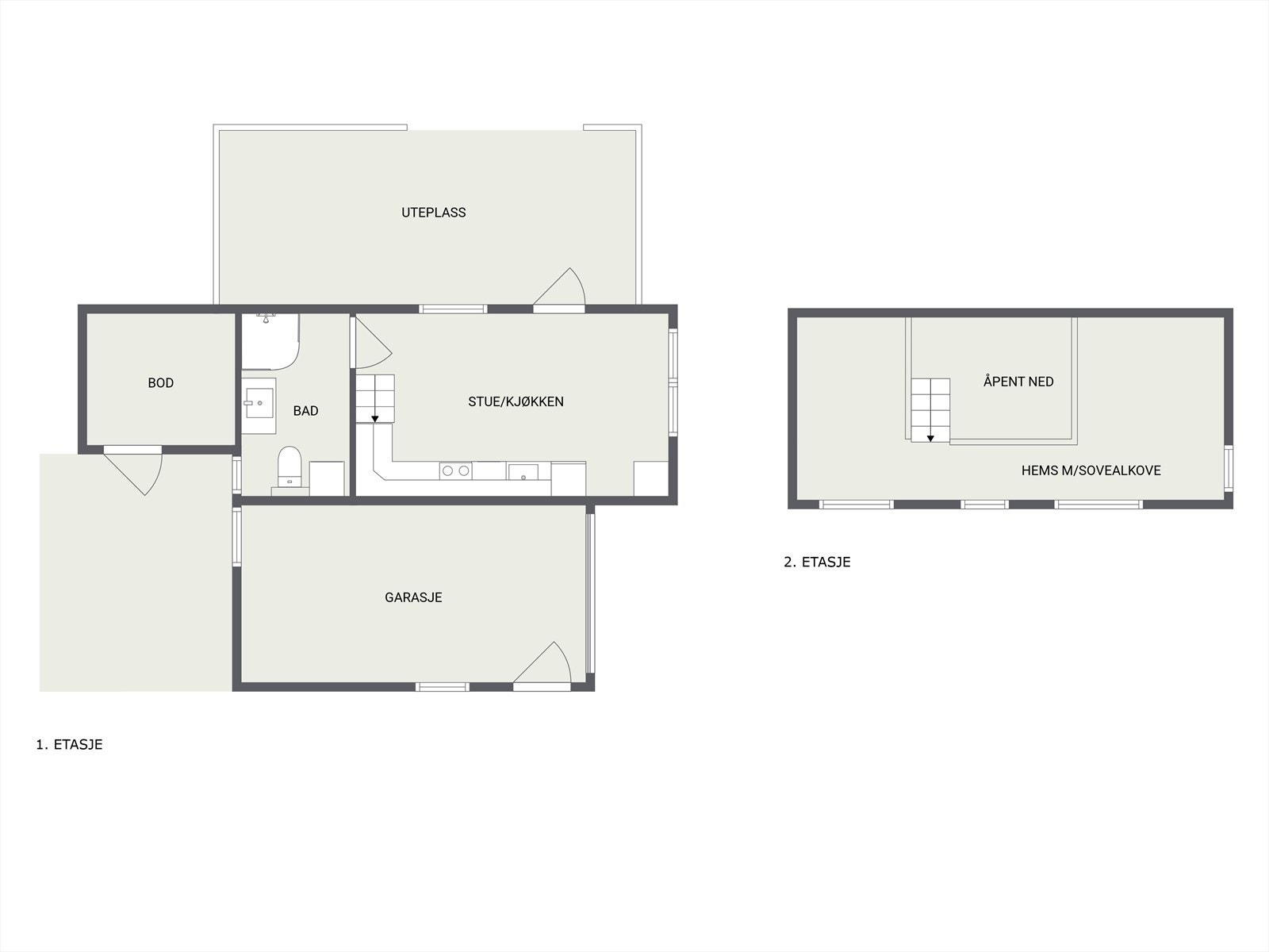 Alle etasjer anneks og garasje. Galleribilde