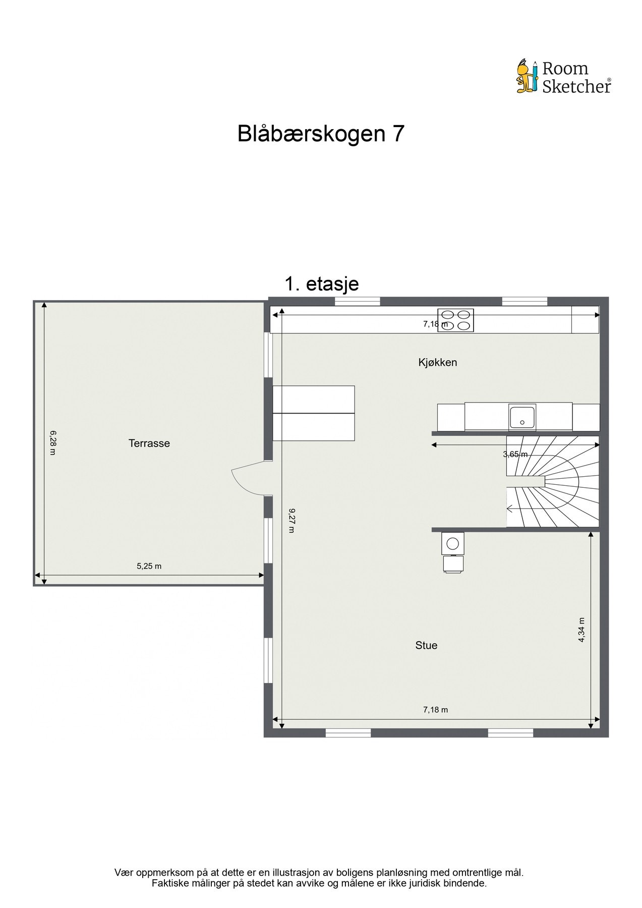 Plantegning første etasje. Galleribilde