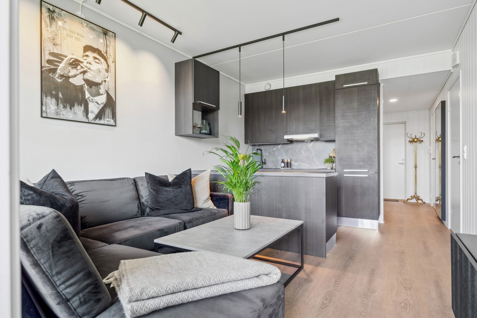 Leiligheten har en smart planløsning med gode møbleringsmuligheter. Galleribilde