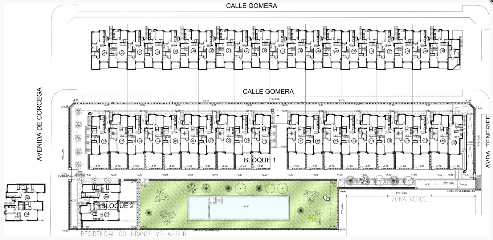 PLANTEGNING KOMPLEKS
ØVERSTE "LINJE" VISER 2. ETG Galleribilde
