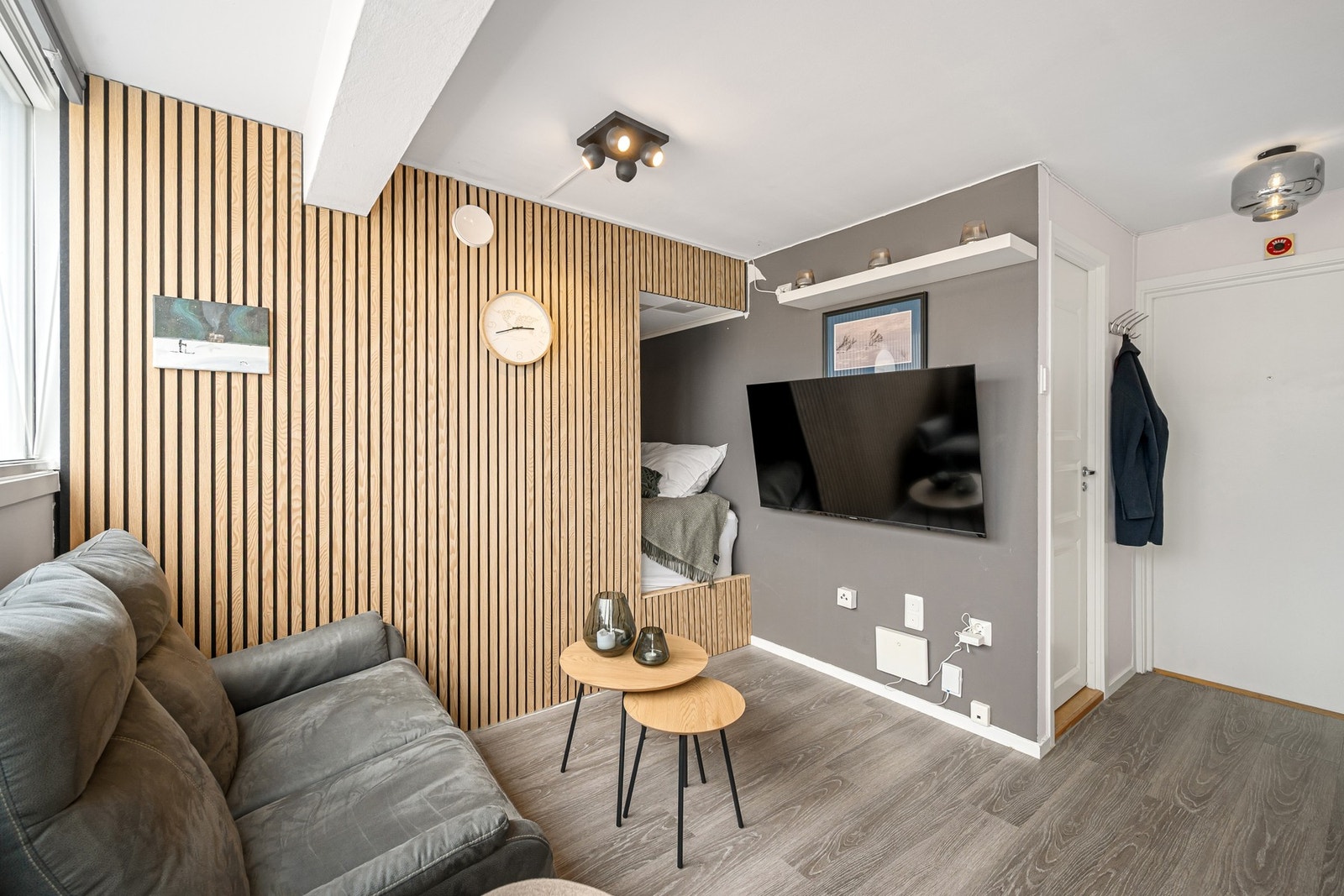 Leiligheten er på 19 m² og har en effektiv planløsning. Galleribilde