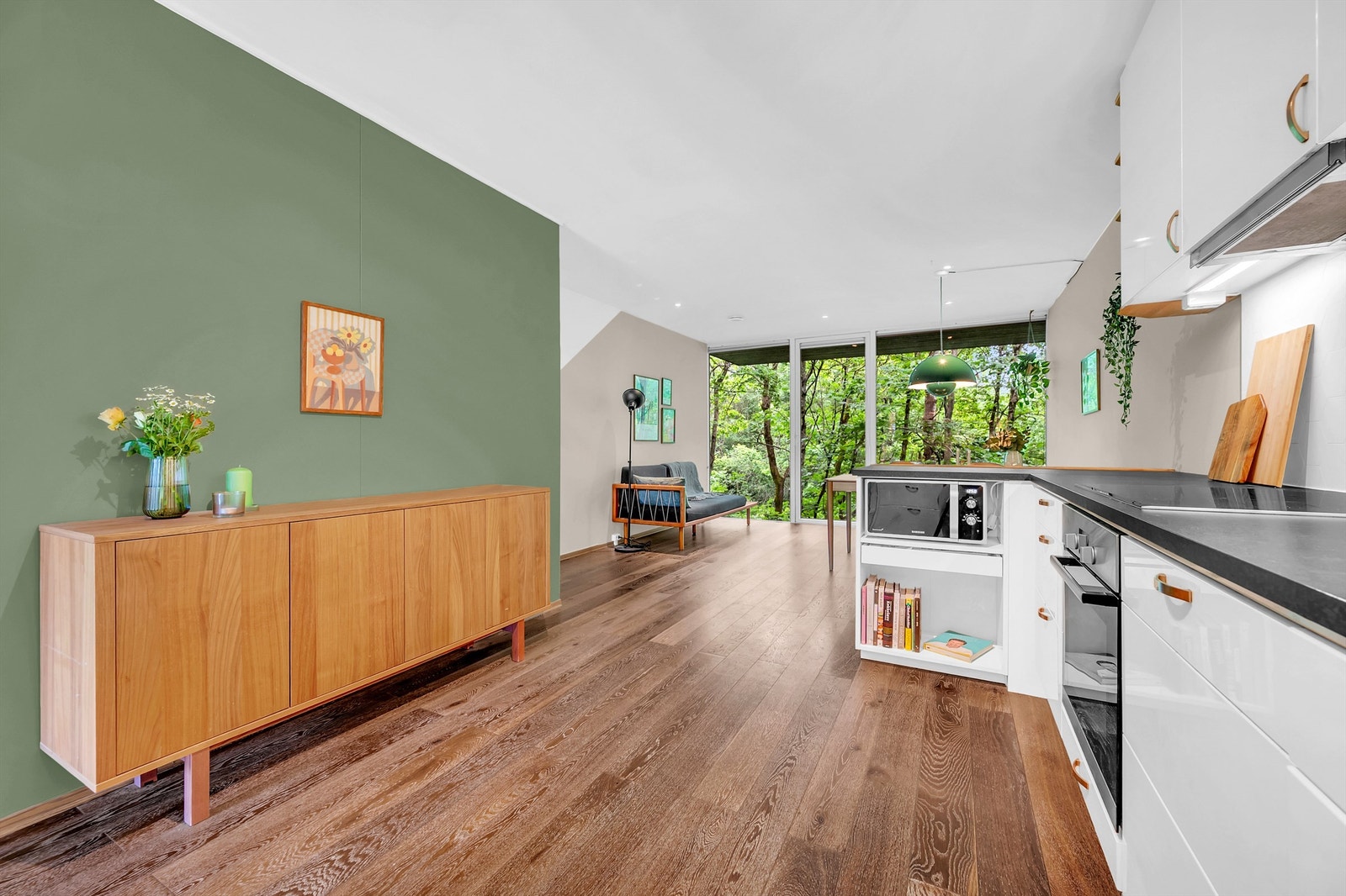 Det er lagt vannbåren gulvvarme. Galleribilde