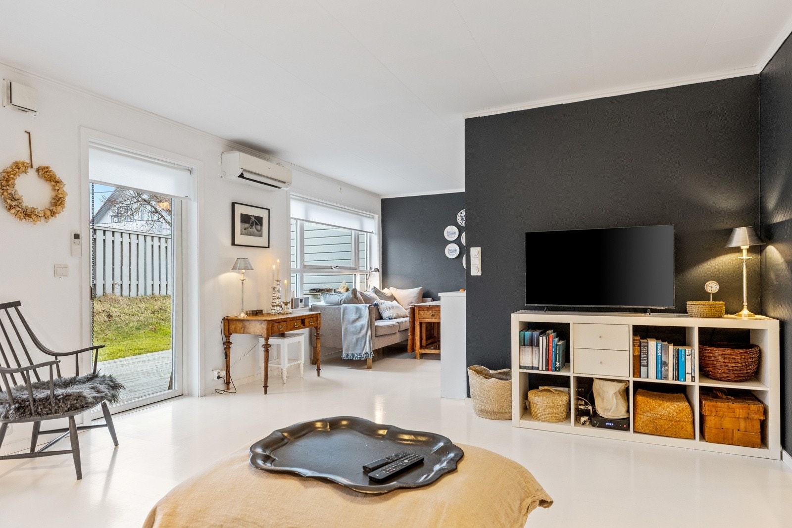 Oppvarming av leiligheten med varmepumpe i stue og for øvrig elektrisitet. Galleribilde