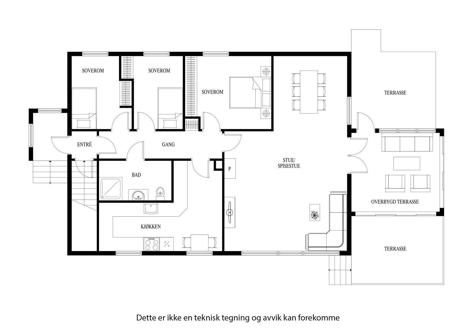 Plantegning 1. etasje Galleribilde