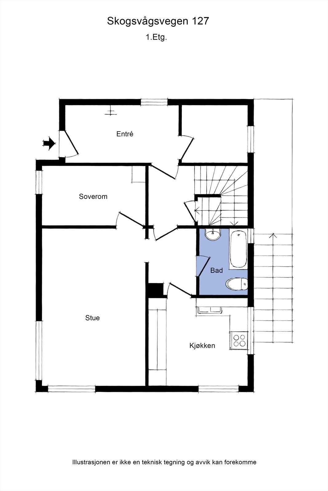 Planløsning 1.etasje Galleribilde
