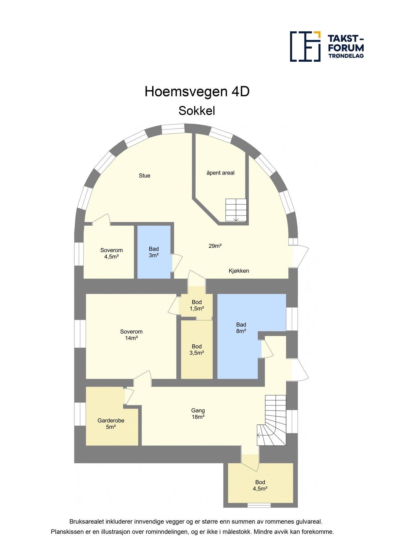 Plantegning Sokkeletasje. Galleribilde
