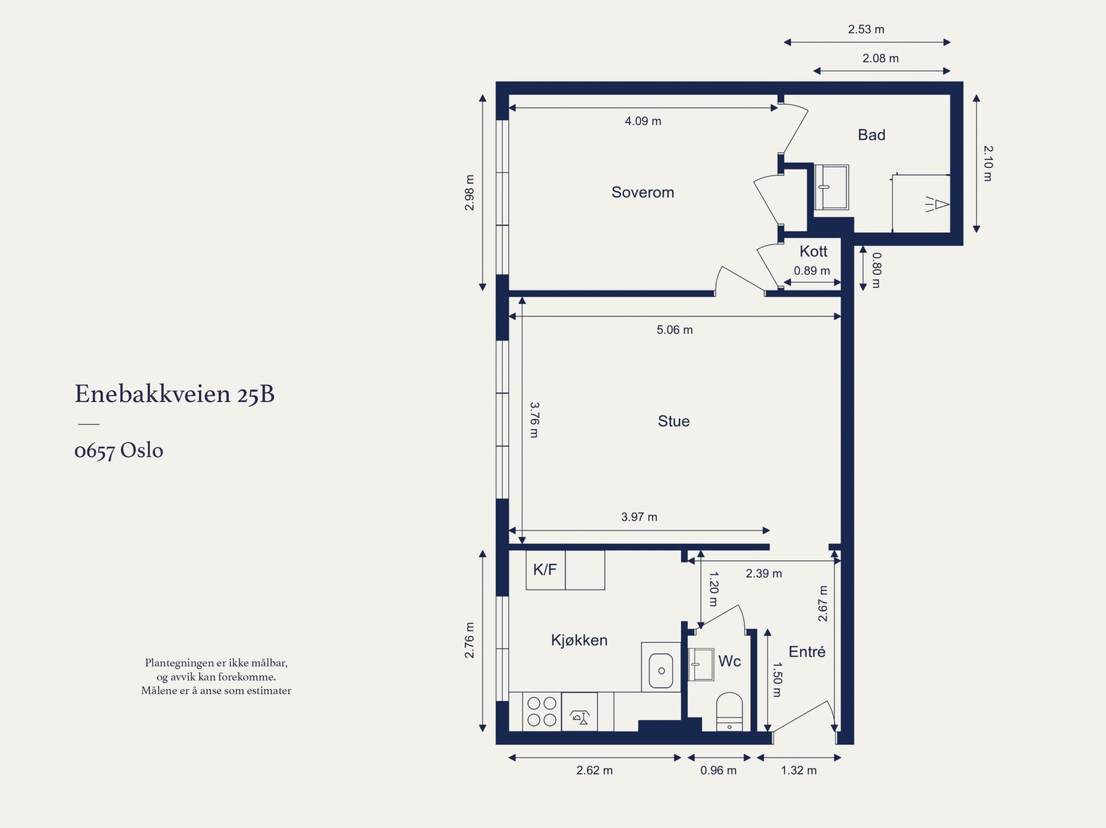 Leiligheten har en praktisk planløsning i 5. etasje som skaper en lun atmosfære. Galleribilde