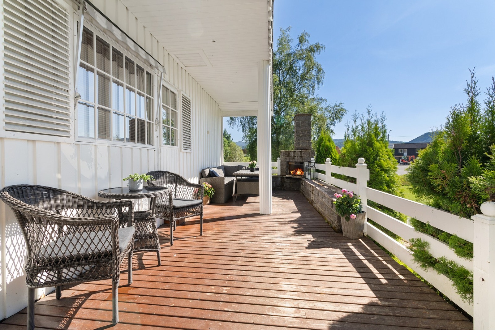 Terrassen er delvis overbygd. Galleribilde