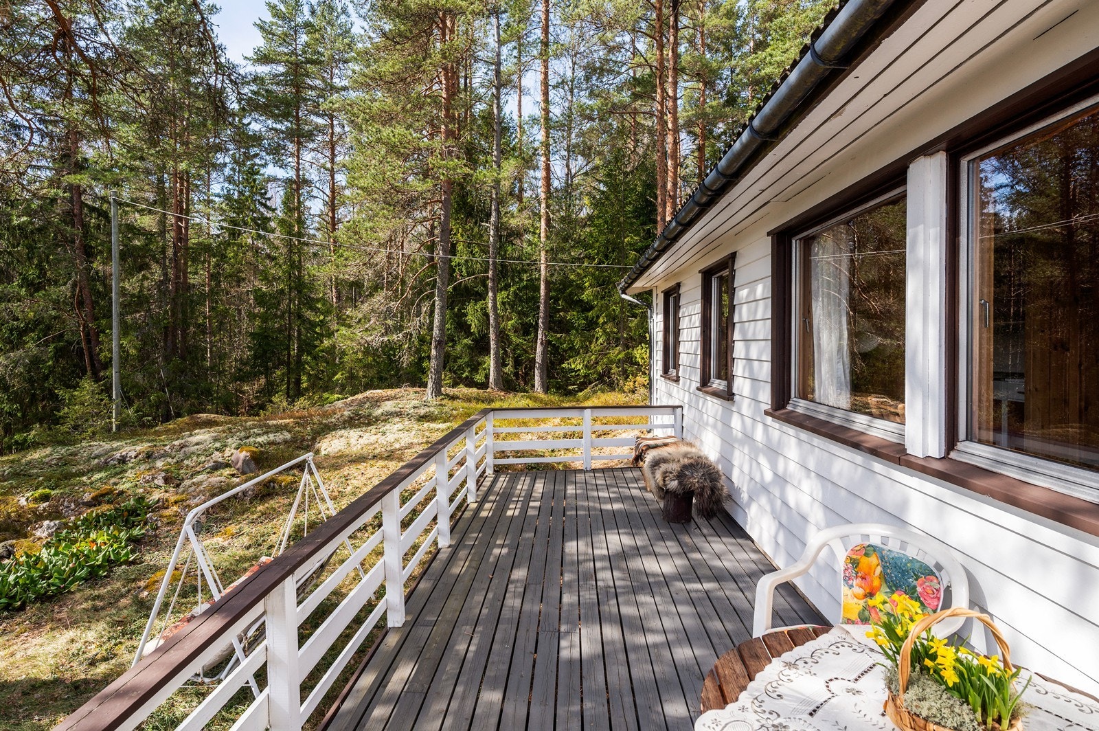 Sydvendt terrasse. Galleribilde