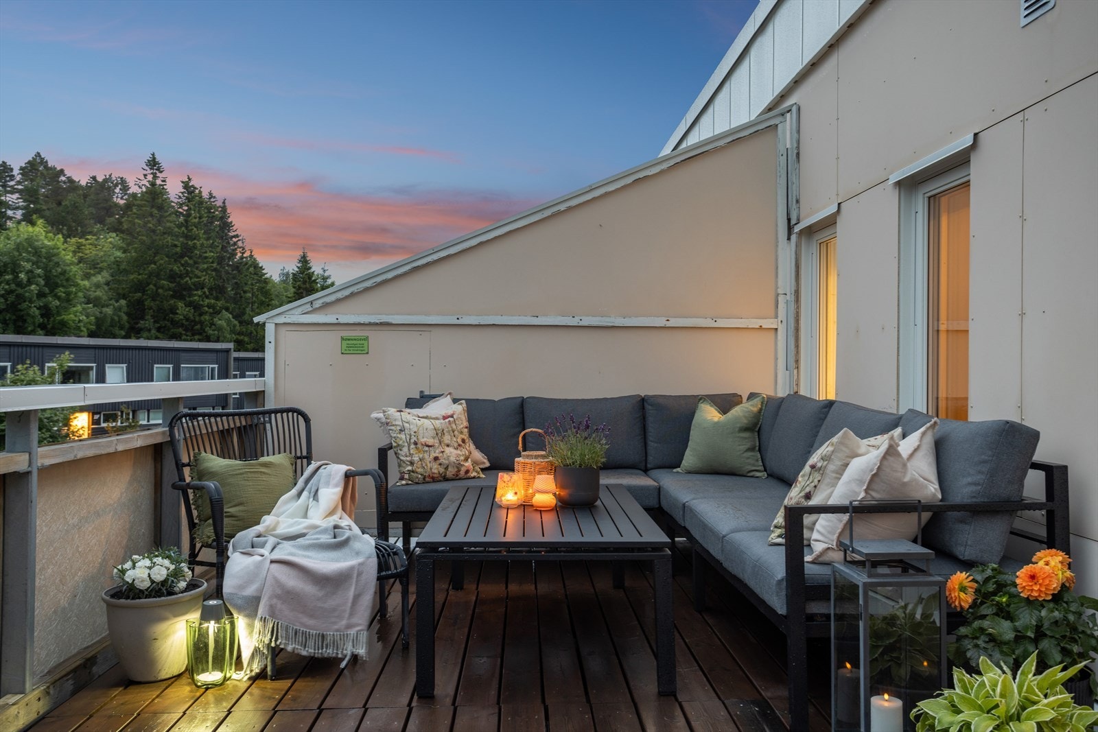 Mulighet for flere soner på terrassen. Galleribilde