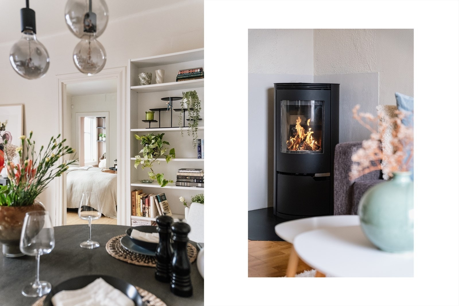 I tillegg er det peis som varmer godt på kalde vintre. Galleribilde