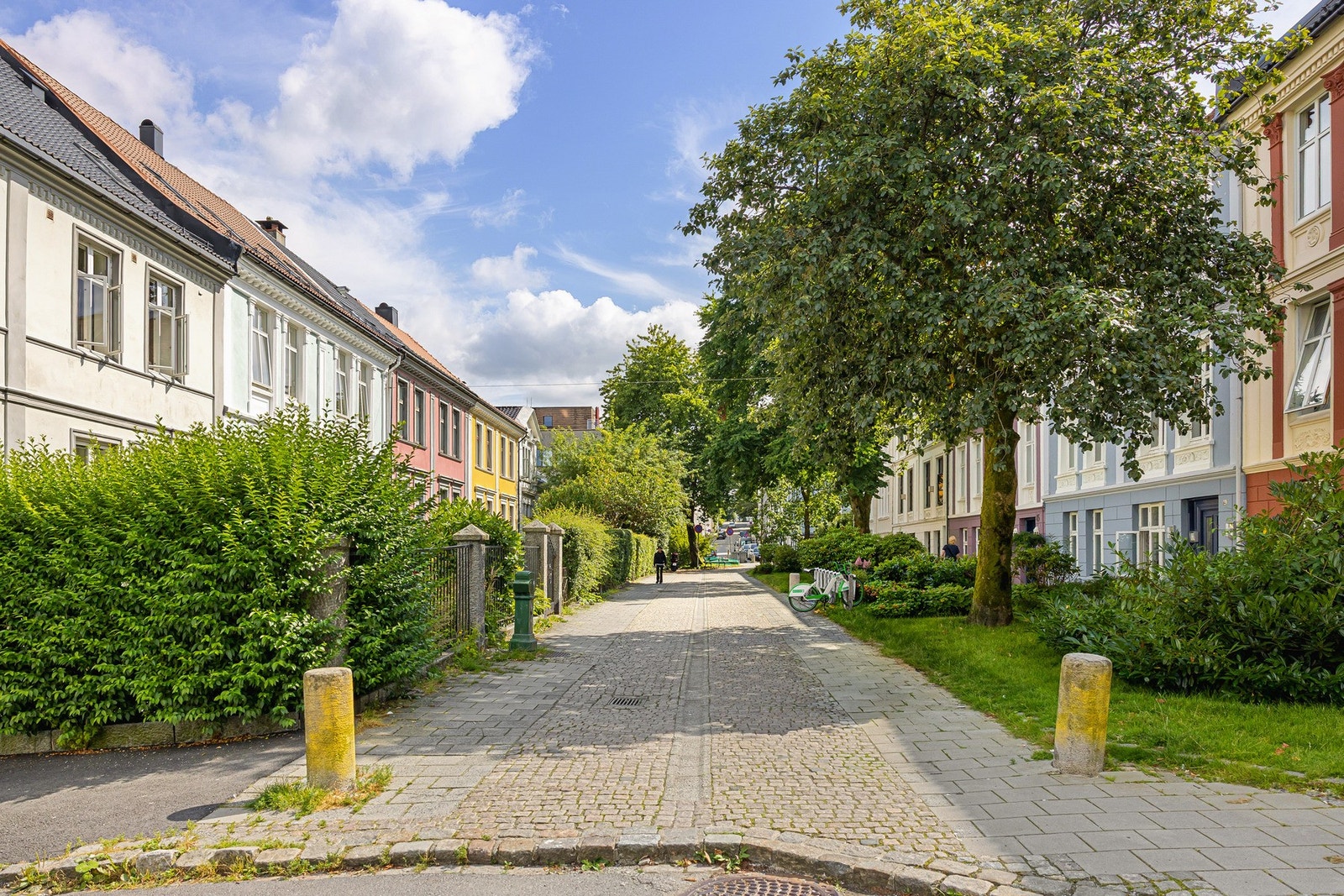 Bilfritt gatetun. Galleribilde