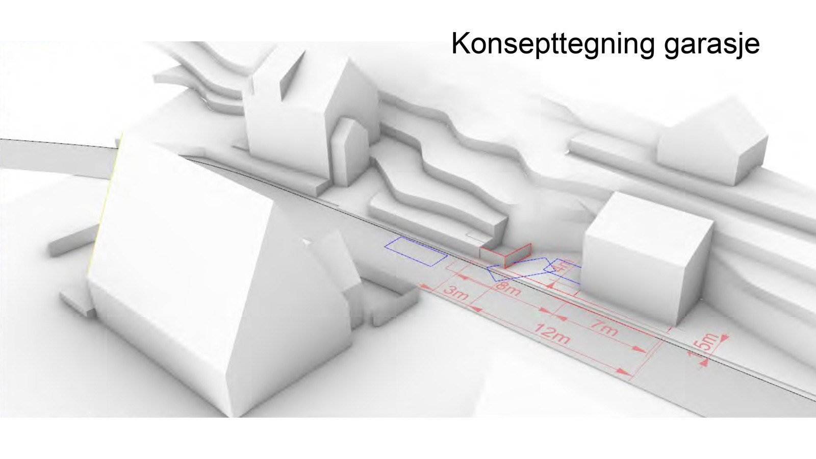 Det er ikke søkt om garasje på denne tomten så det blir det opp til ny eier å søke om og få godkjent. Galleribilde