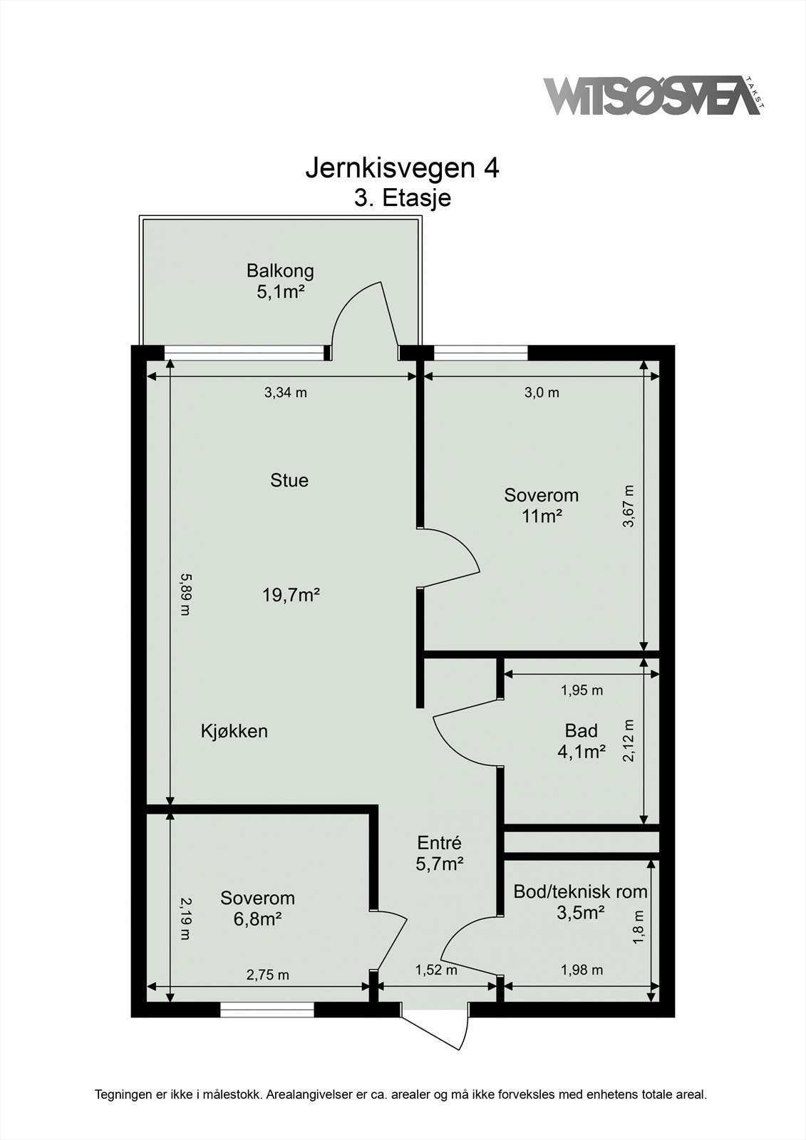 Planskisse 3. etasje Galleribilde