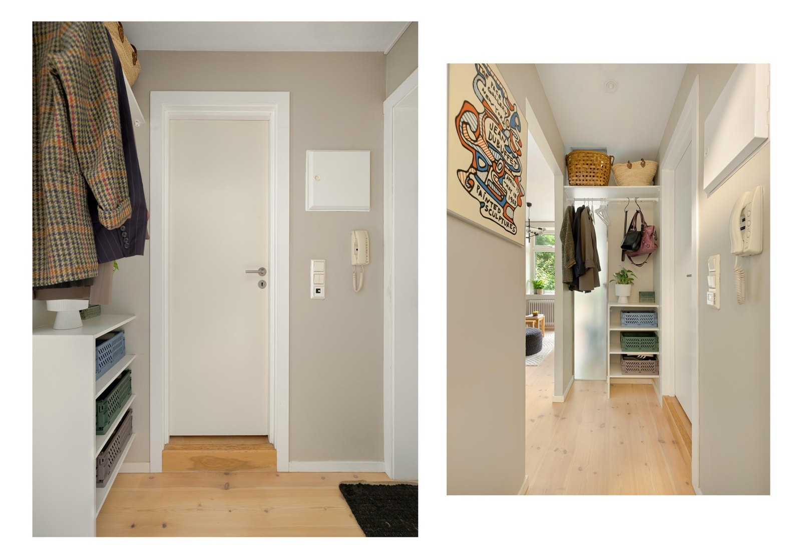 Velkommen hjem! Det er plass til oppbevaring av sko og yttertøy når du kommer inn. Galleribilde