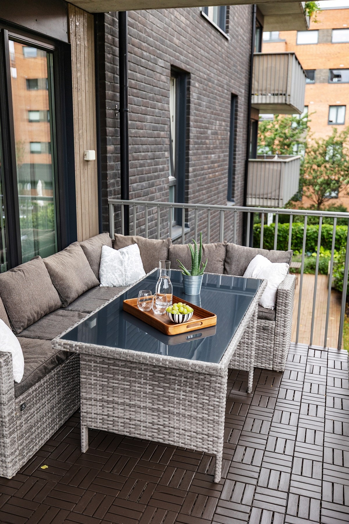 Detaljbilde av balkong. Galleribilde