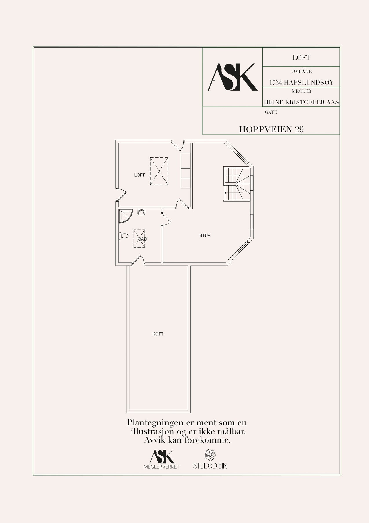 Plantegning loft Galleribilde
