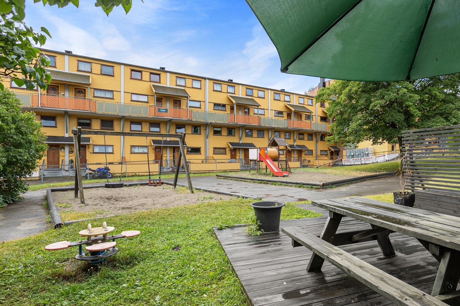 Borettslaget har fine og barnevennlige fellesområder. Galleribilde