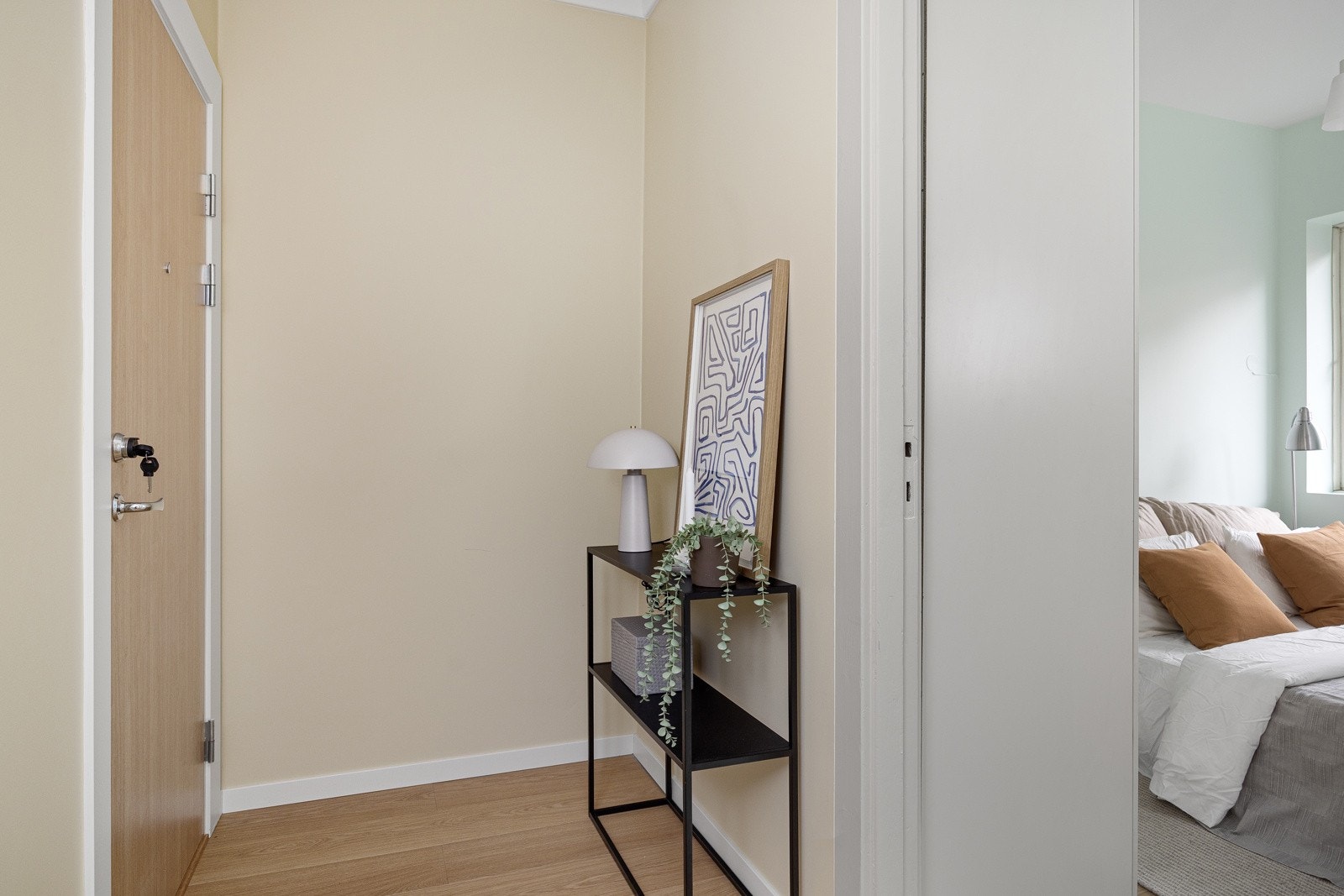 - Entré med god plass til klær og sko. Dør mot fellesareal er brann- og lydklassifisert - Galleribilde