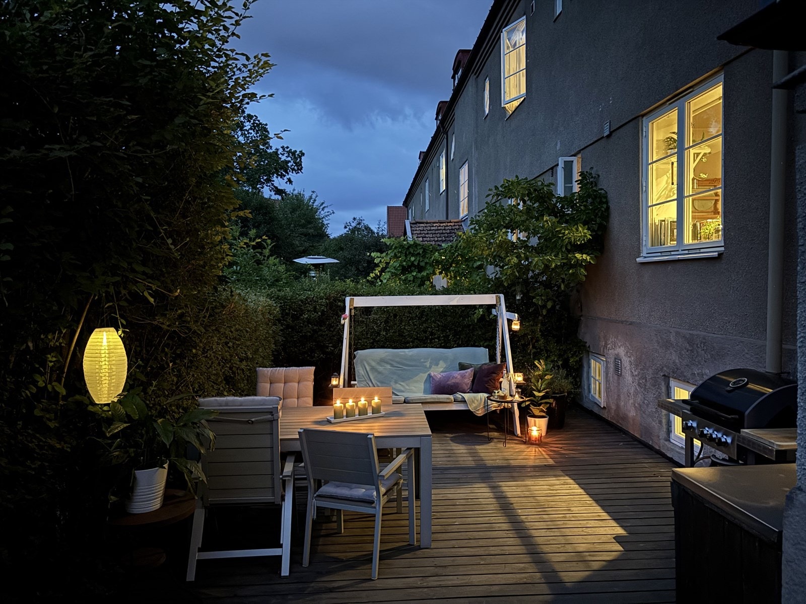 Terrasse kveld Galleribilde